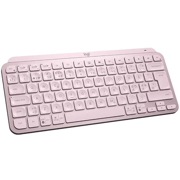 Logitech MX Keys Mini Minimalist Wireless Illuminated Keyboard, Compact, Bluetooth, Backlit, USB-C, Compatible with Apple macOS, iOS, Windows, Linux, Android, Metal Build-Rose